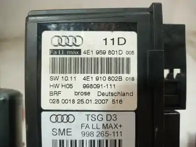 Pezzo di ricambio per auto di seconda mano motore alzacristalli anteriore sinistro per audi a8 (4e2) 4.2 fsi quattro 350 cv / 257 kw riferimenti oem iam 4e1959801d 4e1959801 4e1959801d