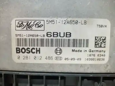 Second-hand car spare part ecu engine control for ford focus berlina (cap) ambiente (d) oem iam references 5m5112a650lb 5m5112a650 5m5112a650lb
