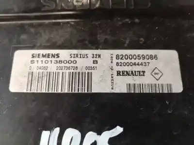 Автозапчасти б/у блок управления двигателем за renault clio ii fase i (b/cbo) 1.2 ссылки oem iam 8200059086 8200059086 8200059086