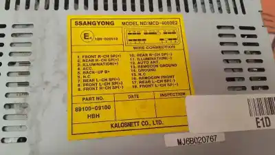 Автозапчасти б/у аудиосистема / радио cd за ssangyong kyron 200 xdi limited ссылки oem iam   