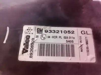 Second-hand car spare part left headlight for opel meriva enjoy oem iam references 93321052 93321052 93321052