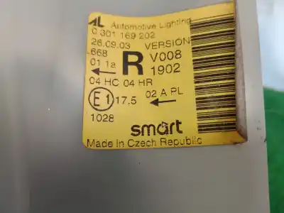 Second-hand car spare part right headlight for smart coupe básico (45kw) oem iam references 0301169202 0301169202 0301169202