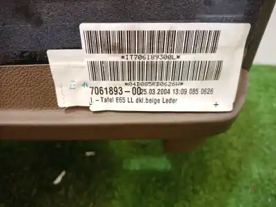 Peça sobressalente para automóvel em segunda mão tablier por bmw serie 7 (e65/e66) 6.0 cat referências oem iam 706189300 706189300 706189300