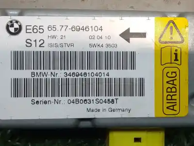 Second-hand car spare part airbag control unit for bmw serie 7 (e65/e66) 6.0 cat oem iam references 65776946104