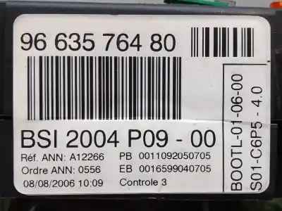 İkinci el araba yedek parçası Röle/sigorta Kutusu için CITROEN C4 BERLINA * OEM IAM referansları 9663576480 BSI2004P0900 9663576480