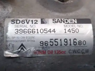 Second-hand car spare part air conditioning compressor for citroen c2 audace oem iam references 9655191680