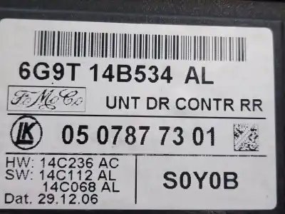 Pezzo di ricambio per auto di seconda mano  per FORD S-MAX (WA6)  Riferimenti OEM IAM 0507877301 6G9T14B534AL 14C236AC