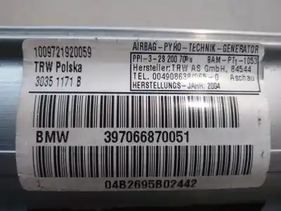 Автозапчасти б/у подушка безопасности передняя правая за bmw 1 (e87) 116 i ссылки oem iam 30351171b 397066870051 04b2695b02442