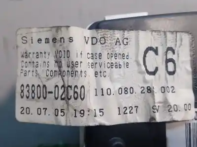 Pezzo di ricambio per auto di seconda mano pannello degli strumenti per toyota corolla (_e12_) 1.4 d (nde120_) riferimenti oem iam a2c53079938 8380002c60 11008028002