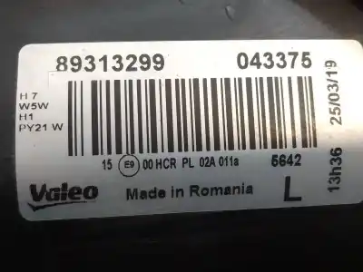 Second-hand car spare part left headlight for opel corsa d cmon oem iam references 89313299 043375 89391377