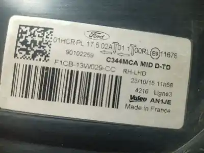 Second-hand car spare part right headlight for ford c-max ii (dxa/cb7, dxa/ceu) 1.0 ecoboost oem iam references f1cb13w029 f1cb13w029 f1cb13w029