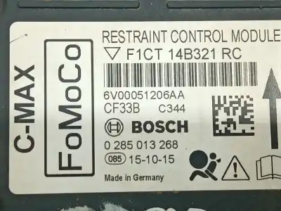 Pezzo di ricambio per auto di seconda mano centralina airbag per ford c-max ii (dxa/cb7, dxa/ceu) 1.0 ecoboost riferimenti oem iam f1ct14b321rc 0285013268 f1ct14b321rc