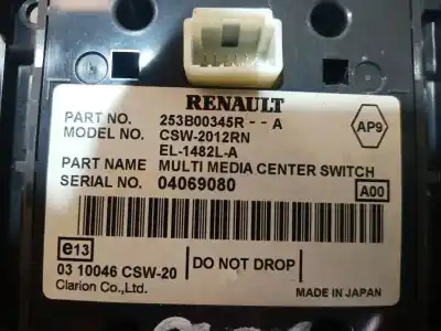 Peça sobressalente para automóvel em segunda mão comandos de alavanca por renault fluence (l3_) z.e. referências oem iam 253b00345r 253b00345r 253b00345r