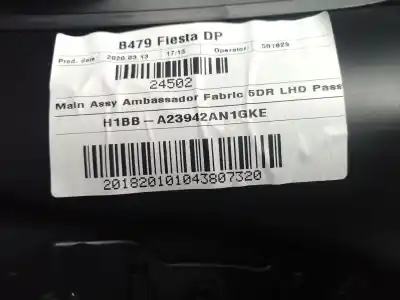 Автозапчастина б/у обработка передніх правіх дверей для ford fiesta vii (hj, hf) 1.0 ecoboost посилання на oem iam h1bba23942an1gke h1bba23942an1gke h1bba23942an1gke