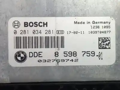 Pièce détachée automobile d'occasion calculateur moteur ecu pour mini mini 5-trg. (f55) cooper d références oem iam 0281034281 859875901 0281034281