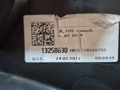 Автозапчастина б/у обликка задніх правіх дверей для opel astra j (p10) 1.7 cdti (68) посилання на oem iam 13258680 13258680 13258680
