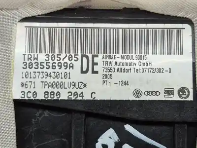 Автозапчасти б/у подушка безопасности передняя правая за opel astra j (p10) 1.7 cdti (68) ссылки oem iam 30355699a 30355699a 30355699a