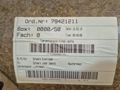 Second-hand car spare part right rear door trim for bmw 5 touring (e61) 520 d oem iam references e1369452 e1369452 e1369452