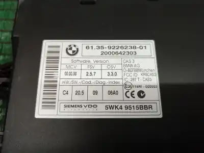 Second-hand car spare part electronic module for bmw 5 touring (e61) 520 d oem iam references 61359226238 61359226238 61359226238