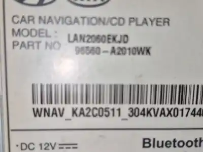 Second-hand car spare part audio system / radio cd for kia cee´d (jd) 1.6 crdi 128 oem iam references lan2060ekjd lan2060ekjd lan2060ekjd