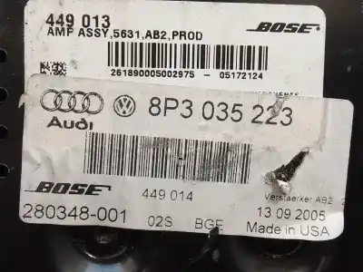 Peça sobressalente para automóvel em segunda mão amplificador de som por audi a3 (8p) 2.0 tdi ambiente referências oem iam 8p3035223 280348001 449013