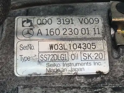 Second-hand car spare part air conditioning compressor for smart coupe básico (45kw) oem iam references a1602300111 a1602300111 0003191v009