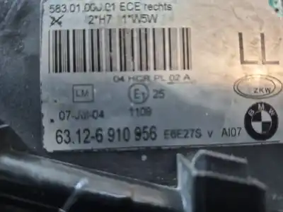 Second-hand car spare part right headlight for bmw 3 (e46) 320 d oem iam references 63126910956 63126910956 63126910956