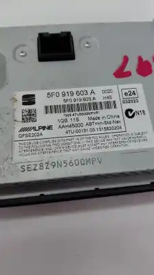 Автозапчастина б/у багатофункційний дисплей для seat leon (5f1) motor 2.0 ltr. - 110 kw tdi посилання на oem iam 5f0919603a  