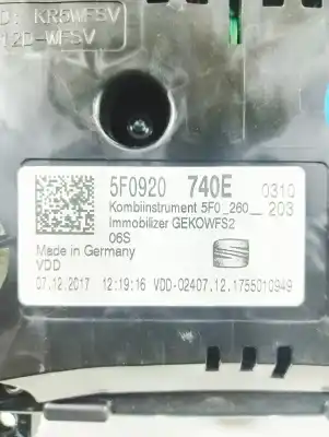 Автозапчасти б/у приборная доска за seat leon (5f1) 1.2 tsi ссылки oem iam 5f0920741e  