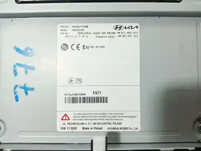 Second-hand car spare part multifunction display for kia ceed 1.0 tgdi cat oem iam references 96160j7710wk  