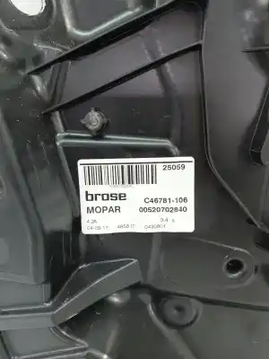 Автозапчастина б/у регулятор вікна передній лівий для jeep renegade suv (bu, b1, bv) 1.6 crd посилання на oem iam 00520702840  