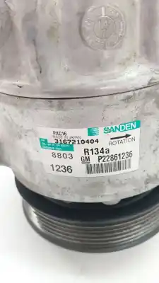 Peça sobressalente para automóvel em segunda mão compressor de ar condicionado a/a a/c por opel insignia a (g09) 2.0 cdti (68) referências oem iam p22861236  