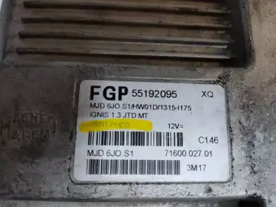 Second-hand car spare part ecu engine control for suzuki ignis rm (mh) básico oem iam references 55192095  estantería 68