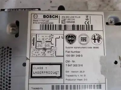 Second-hand car spare part audio system / radio cd for alfa romeo giulietta (191) sprint oem iam references   estanteria 49