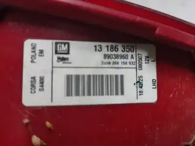 Second-hand car spare part left tailgate light for opel corsa d catch me oem iam references 13186350  