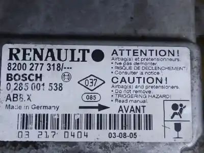 Автозапчасти б/у блок управления подушками безопасности за renault clio ii fase ii (b/cb0) authentique 58 cv / 43 kw ссылки oem iam 8200277318  estantería 53