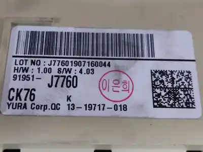 Second-hand car spare part fuse box unit for kia xceed business oem iam references 91951-j7760  estantería 70