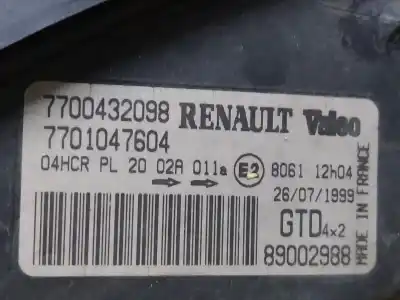 Pièce détachée automobile d'occasion feu gauche pour renault megane scénic (ja0/1_) 1.6 16v (ja0b ja04 ja11 ja00) références oem iam 7700432098  estantería 129 b
