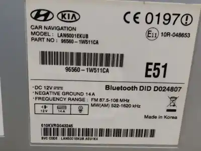 Second-hand car spare part gps navigation system for kia rio concept oem iam references 96560-1w511ca  estantería 69
