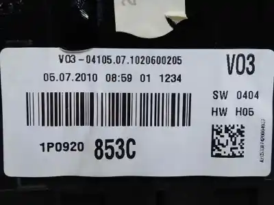 Second-hand car spare part dashboard for seat leon (1p1) reference oem iam references 1p0920853c  estantería 10