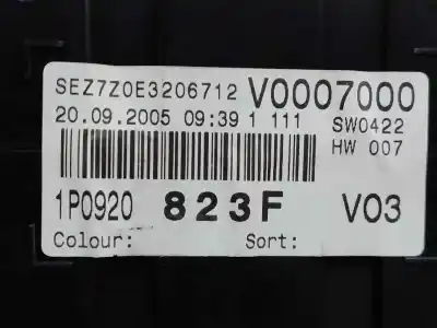 Second-hand car spare part dashboard for seat leon (1p1) 2.0 tdi 16v oem iam references 1p0920823f