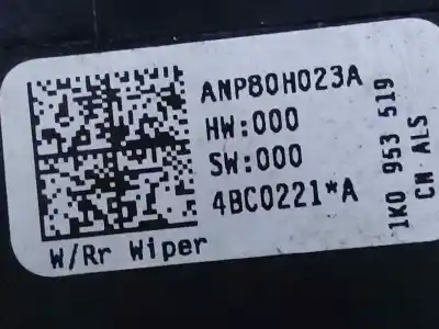 Pezzo di ricambio per auto di seconda mano comando pulito per seat leon (1p1) reference riferimenti oem iam 1k0953519  