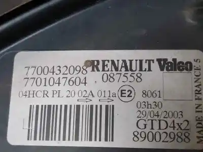 Автозапчастина б/у ліва фара для renault scenic (ja..) 1.4 16v authentique посилання на oem iam 7700432098  estantería 129 b