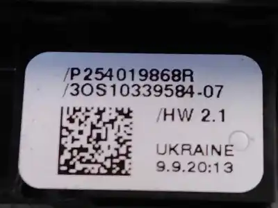 Second-hand car spare part right front power window switch for renault captur ii intens oem iam references p254019868r  estantería 55