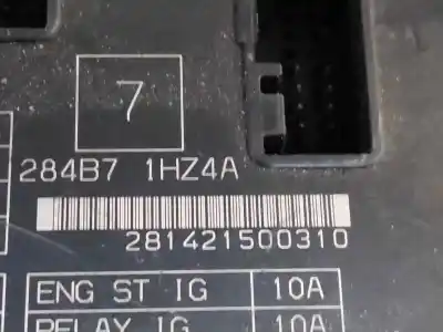 Second-hand car spare part fuse box unit for nissan note tekna premium oem iam references 281421500310  estantería 58