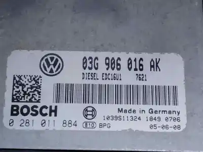 Second-hand car spare part ecu engine control for seat leon (1p1) reference oem iam references 0281011884  