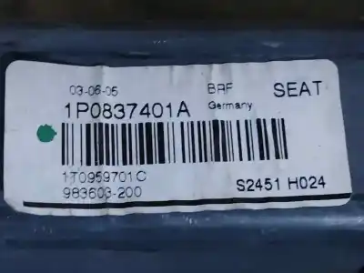 Second-hand car spare part driver left window regulator for seat leon (1p1) reference oem iam references 1p0837401a  