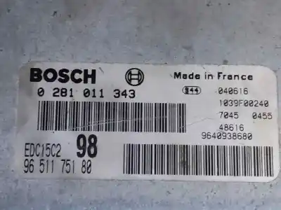 Peça sobressalente para automóvel em segunda mão centralina de motor uce por citroen jumpy combi confort (5/6 plazas) referências oem iam 0281011343