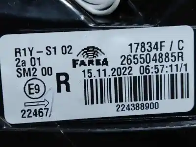 Автозапчасти б/у правый задний фонарь за renault clio v (b7_) 1.6 e-tech 145 (b7mu) ссылки oem iam 265504885r  estantería 129 b Автозапчасти б/у правый задний фонарь за renault clio v (b7_) 1.6 e-tech 145 (b7mu) ссылки oem iam 265504885r  estantería 129 b