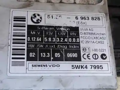 Second-hand car spare part electronic module for bmw serie 5 touring (e61) 530d oem iam references 6963828  estantería 88